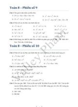 Toán 8  Phiếu bài tập số 9